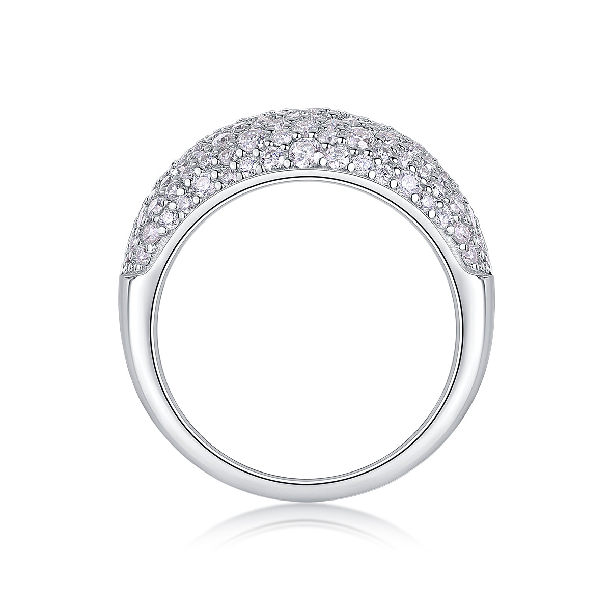1Moonlit Night Stars - A Fashionable Diamond Jewelry Piece Set With Moissanite S925 Sterling Silver And Platinum Diamond Ring Prohibit TikTok sales