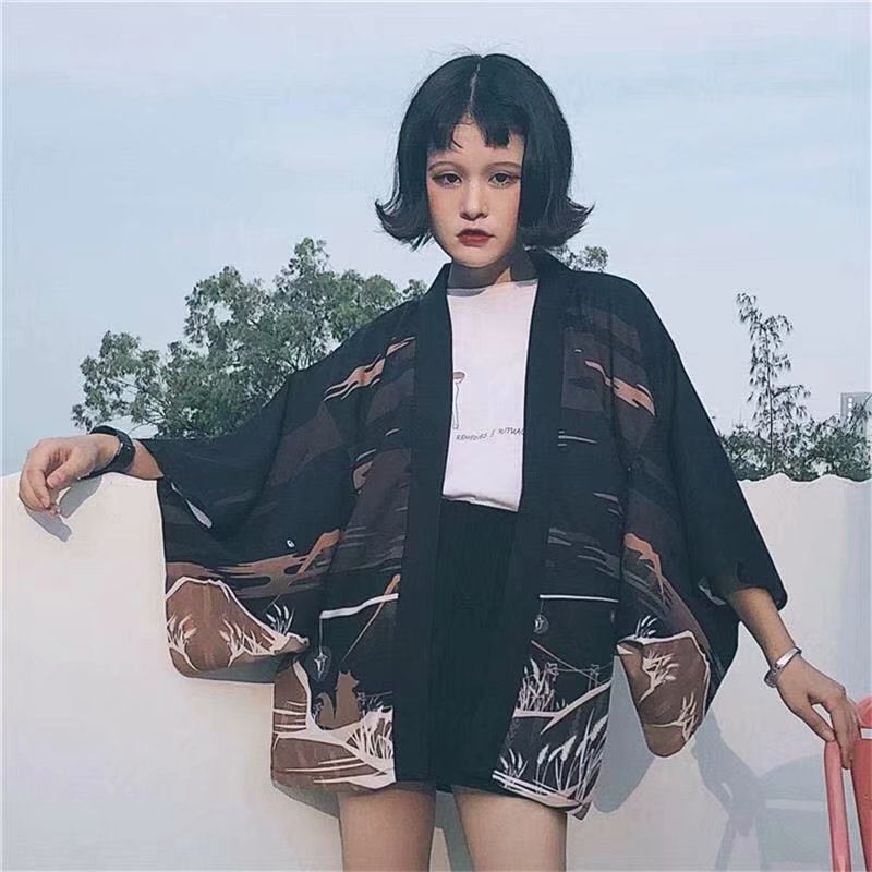 Women's Korean-style Chinese-style Tang Suit Trendy Three-quarter-length Robe