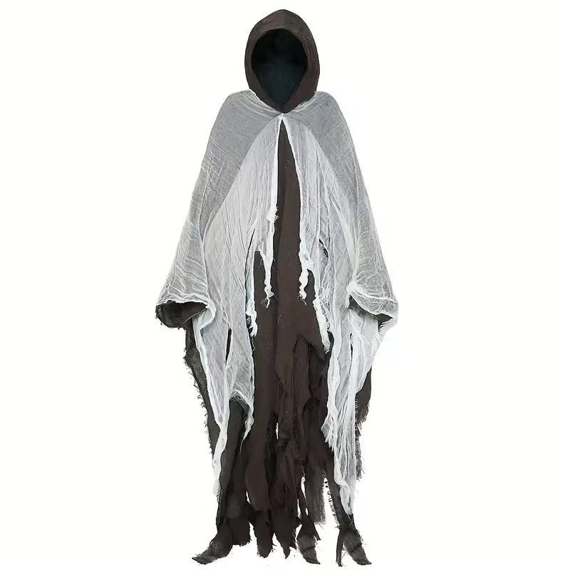 Halloween Witch Cloak Skull-patterned Clothes Death Costume Props