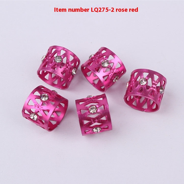 Wig Decoration Hollow Jeweled 7 Color Aluminum  Aluminum Headwear Hair Ring