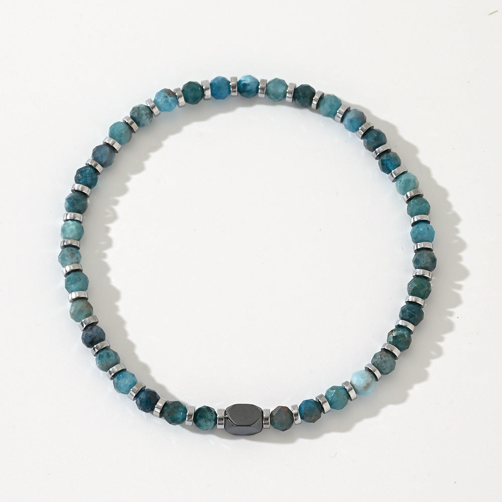 Natural Semi-precious Stone Beads String Men's Bracelet