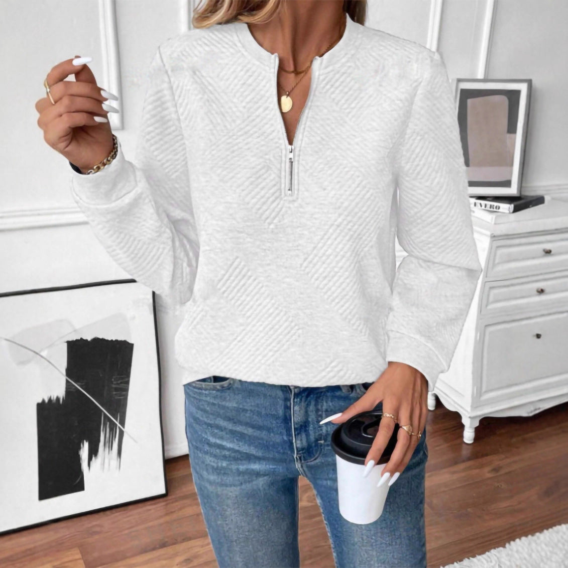 Women's Long-sleeved Loose Pullover Sweater