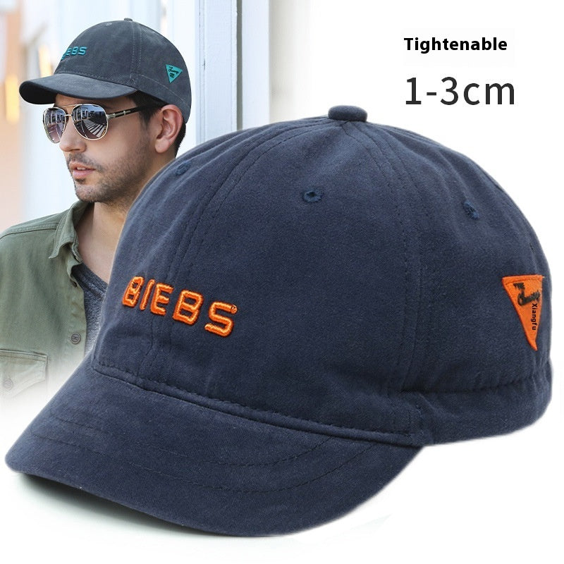 Short Brim Full Sealing Back Sealing Male Hat Reverse Baseball Cap