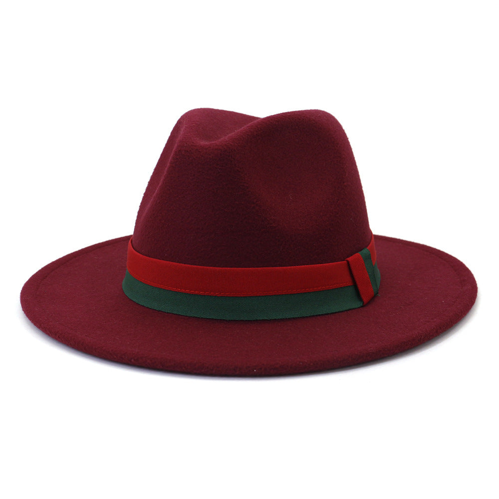 Big Brim British Style Woolen Jazz Top Hat