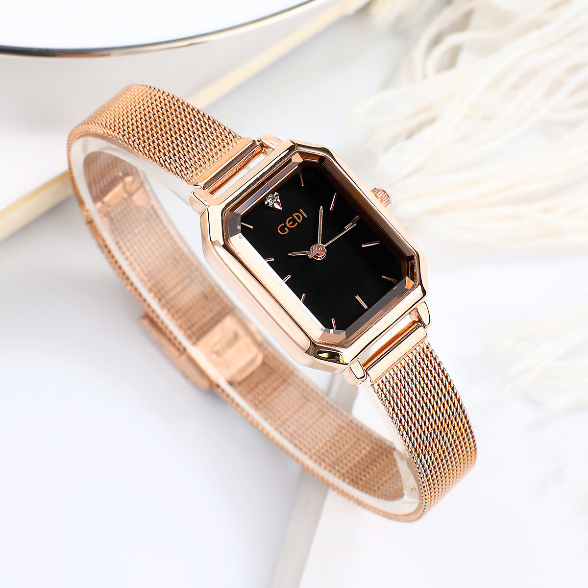 Simple All-match Casual Watch Women's Square Retro