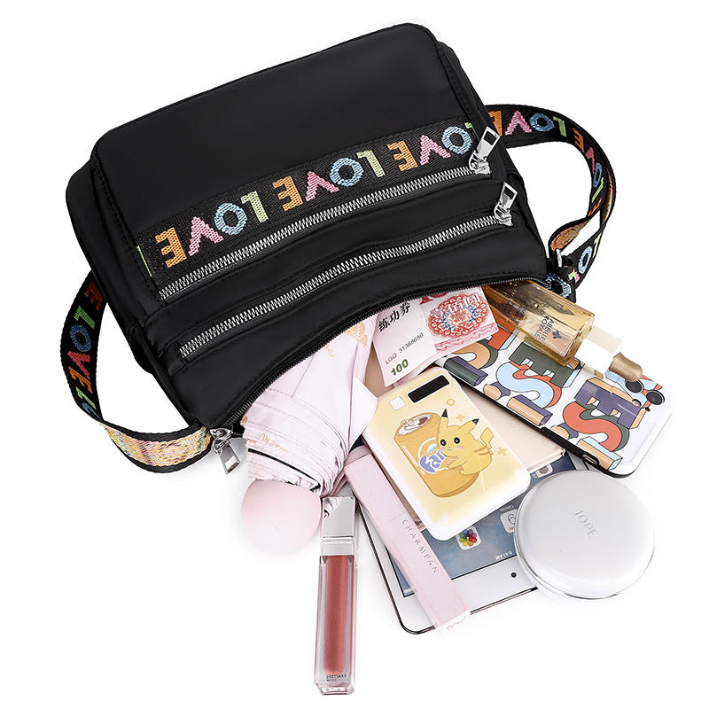 Oxford Cloth Crossbody Shoulder Bag Large Capacity Multi-pocket