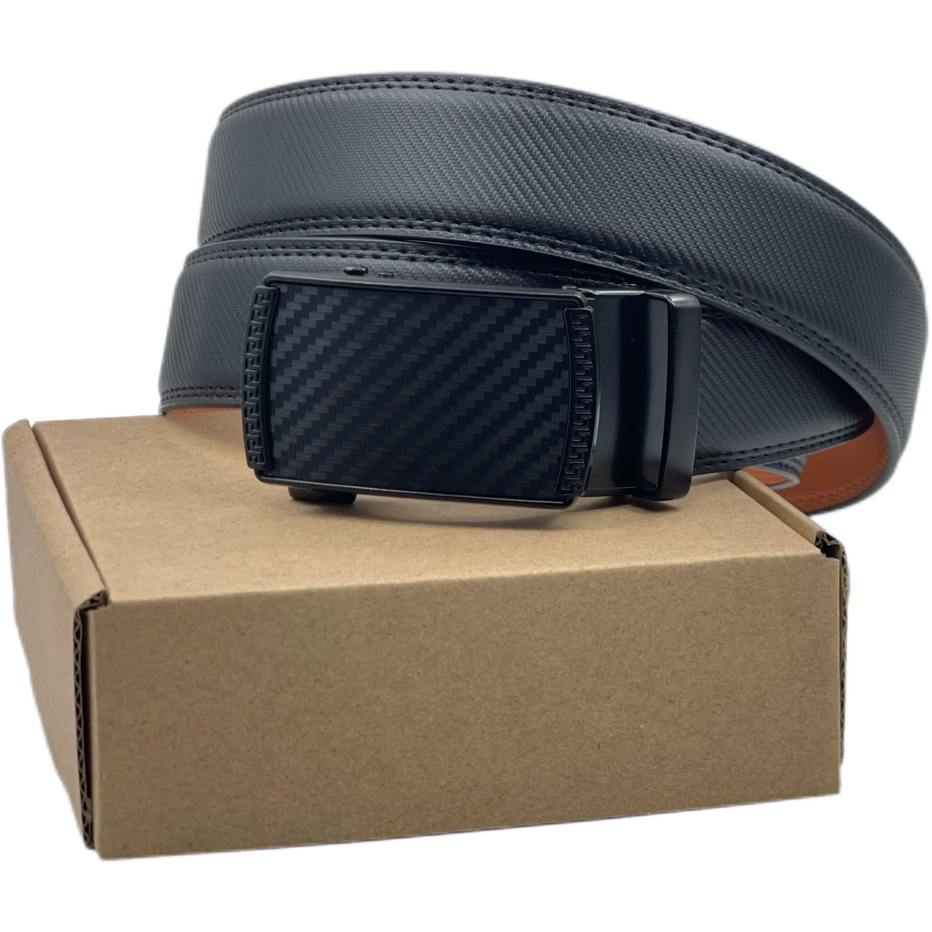 Men's Leather Belt Versatile Cowhide Automatic Buckle