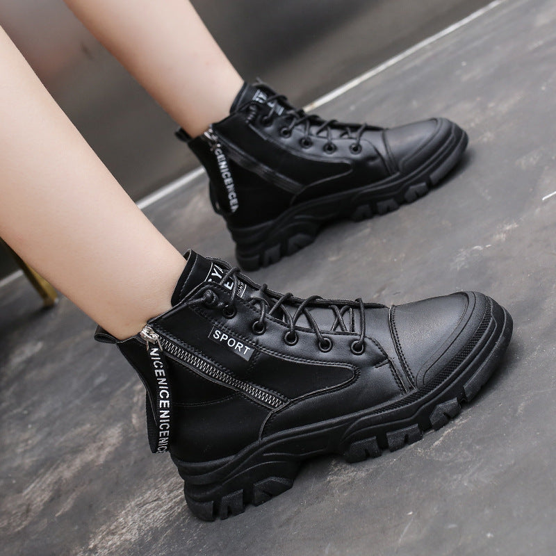 Autumn Fashion Casual Platform Single Boots Sports British Style Boots