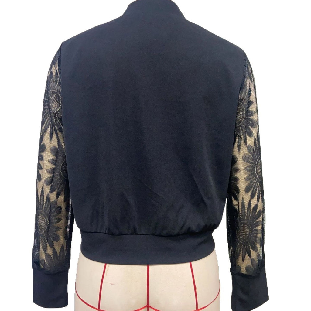 Women's Casual Jacket Black Fashion Long Sleeve