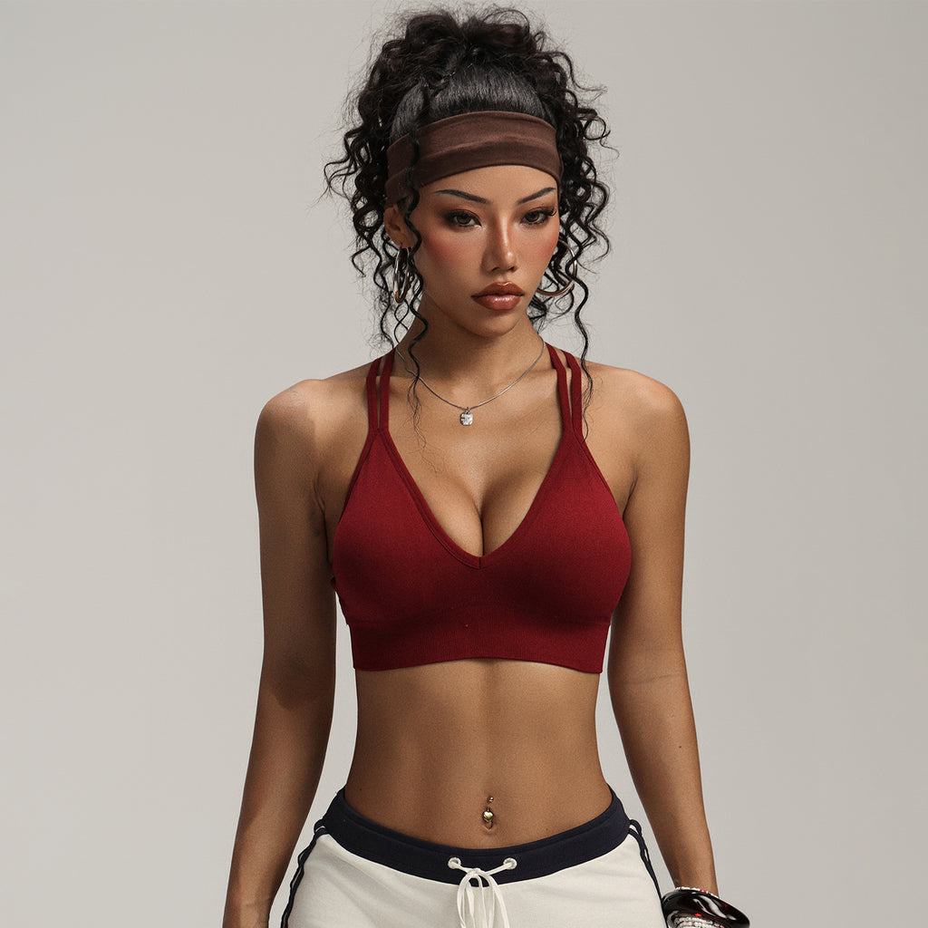 Camisole Women's Cross Double-shoulder Strap Sports Bra