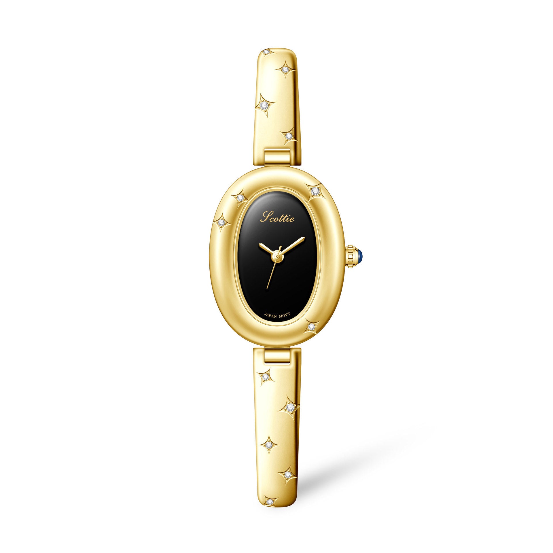 Oval Disk Bracelet Watch