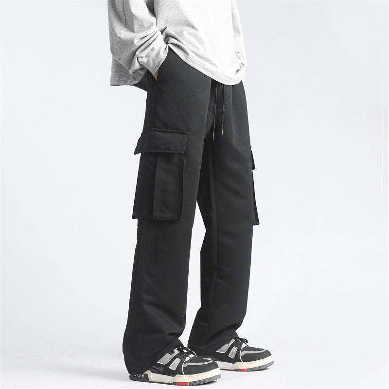 Multi-pocket Rope Overalls Men And Women