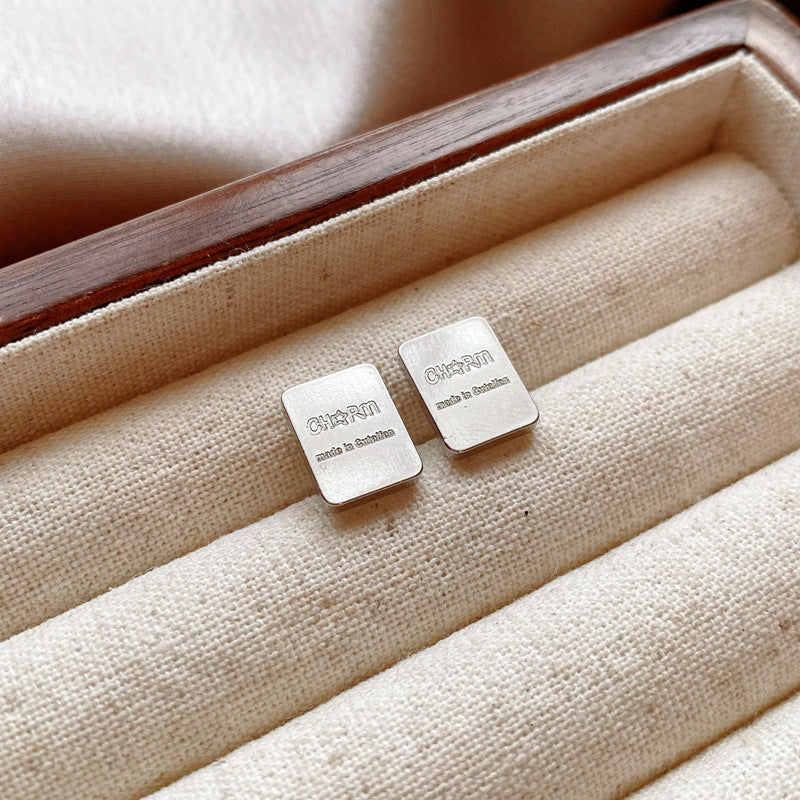 Silver Needle European And American Irregular Water Drop Lovely Geometric Earrings