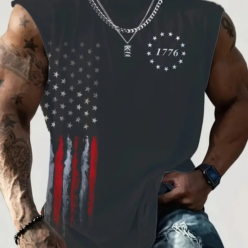 Fashion Personality New Printed Men's Vest Top