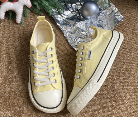 Women's Mango Canvas Shoes Lace-up Platform Flat Heel