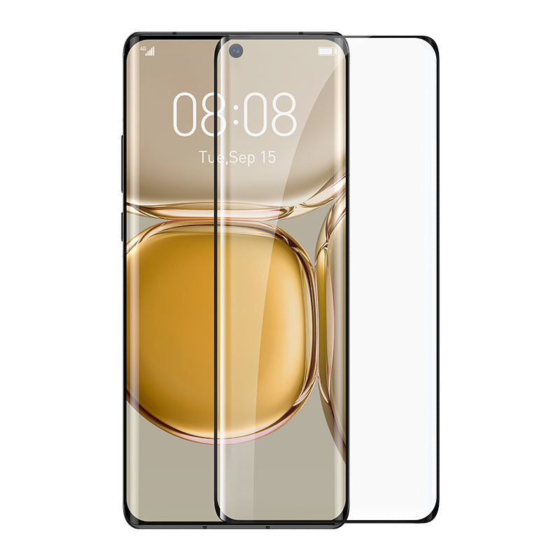 Full Screen Curved Full Adhesive Tempered Film For  P50 Pro Single Pack Black