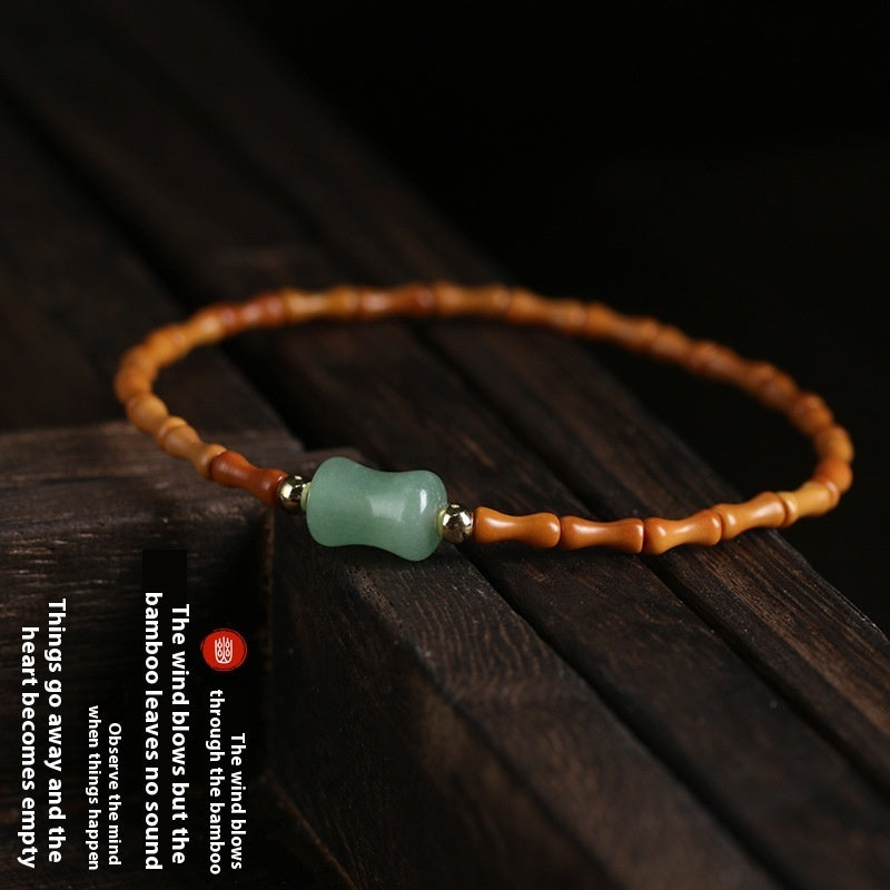 Chinese Style Very Fine Olive Nut Bamboo Bracelet