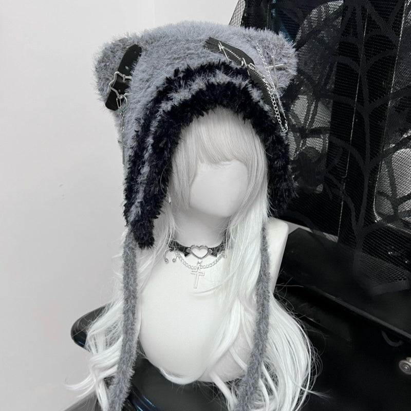 Bear Hat Cute Cross XINGX Wool Niche Dark