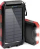 IP67 Waterproof Solar Power Bank 20000mah Solar Charger Waterproof Phone Power Bank Portable for Cell