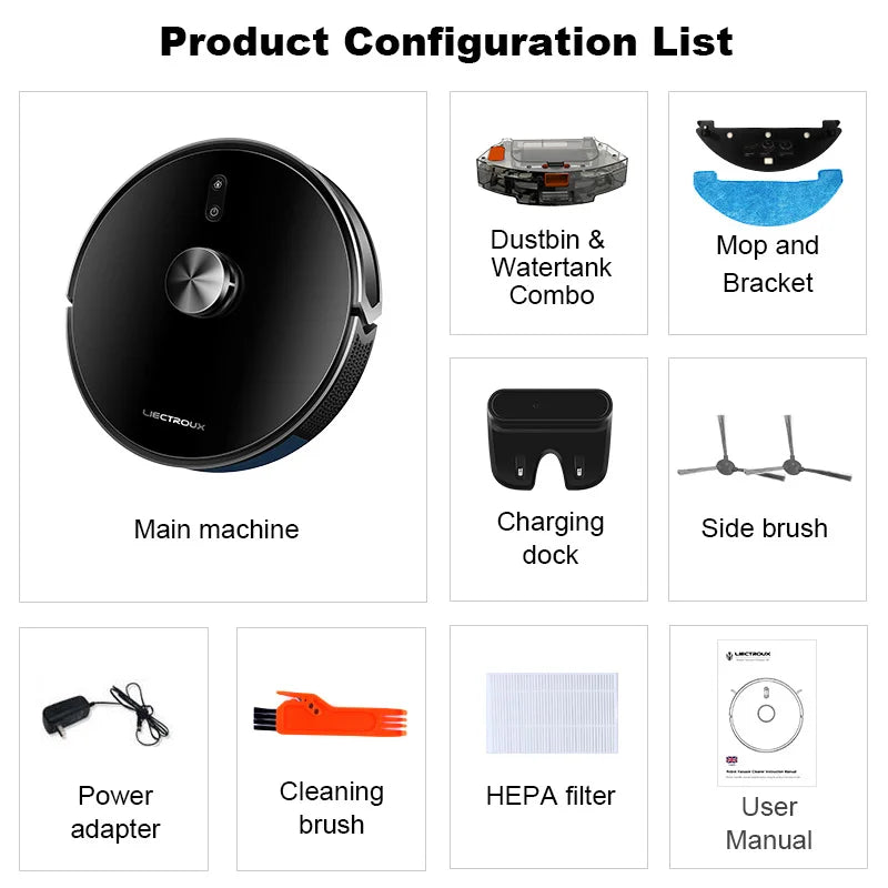 (For X6) Electric Dustbin  for Robot Vacuum Cleaner  LIECTROUX /LILIN X6, 1pc/pack