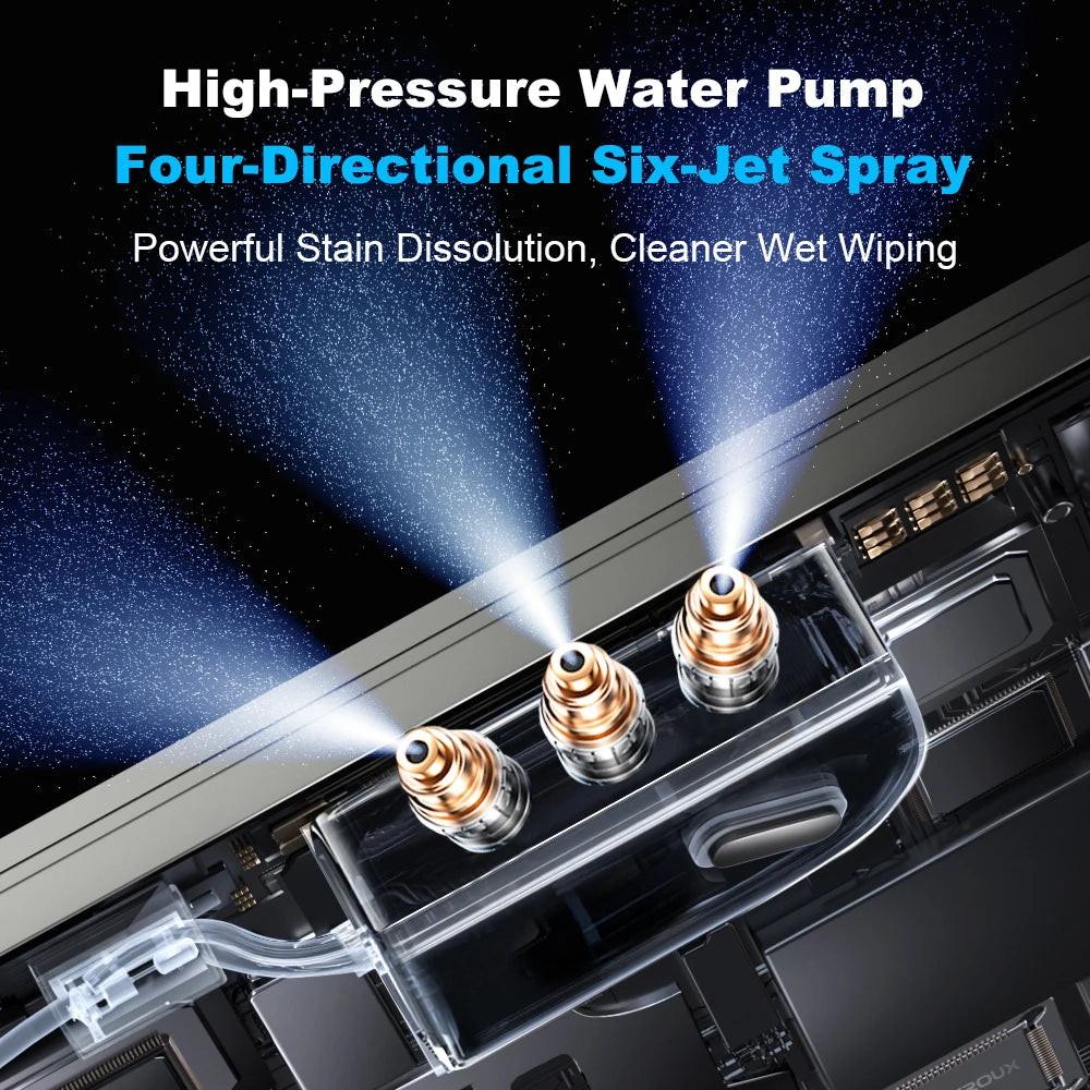 Window cleaning robot Liectroux S9,with 2 roller brushes,6-way water pump spray,9KPa,frameless works,app control