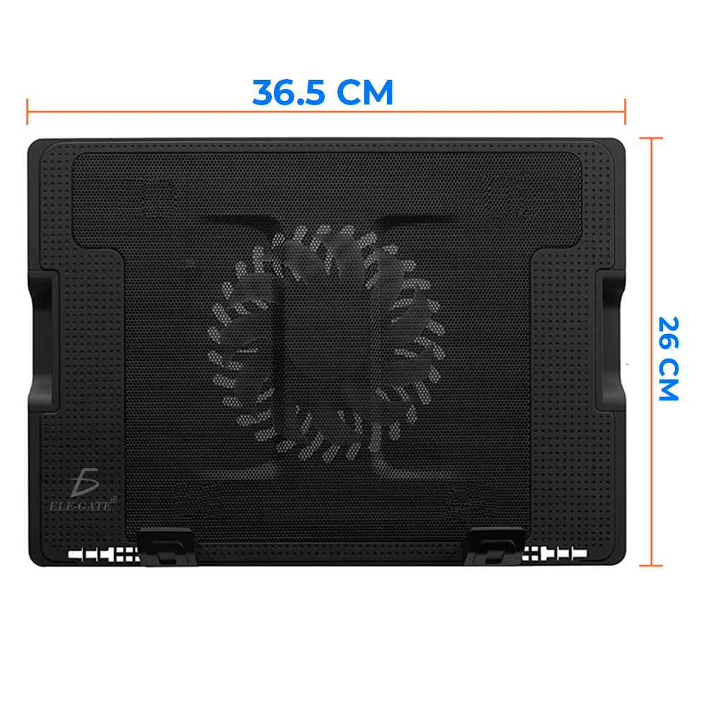 ELE-GATE 5-Position Laptop Cooling Pad USB Voltage Aluminium Stand Holder for Gaming Computers Air-Cooled Low Noise 15dB Stock