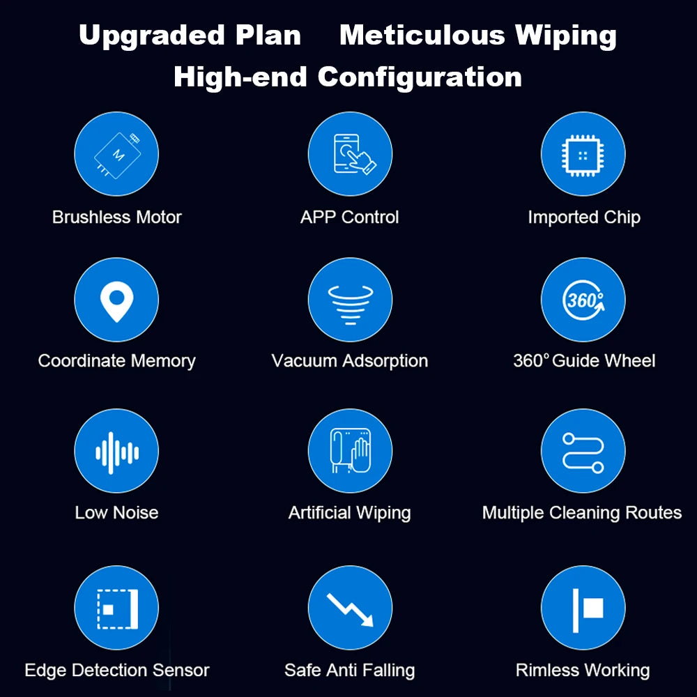 Window Vacuum Robot Cleaner Liectroux YW910,Double Water Spray,Laser Sensor,Home Floor Windows Robot Vacuum Cleaner,App Control