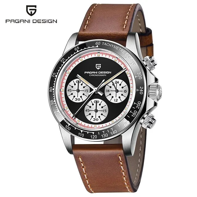 New PAGANI DESIGN 1676 New Men's Watches Quartz Wrist Watch Men Retro Sports Chronograph Japan VK63 Sapphire Glass Clock