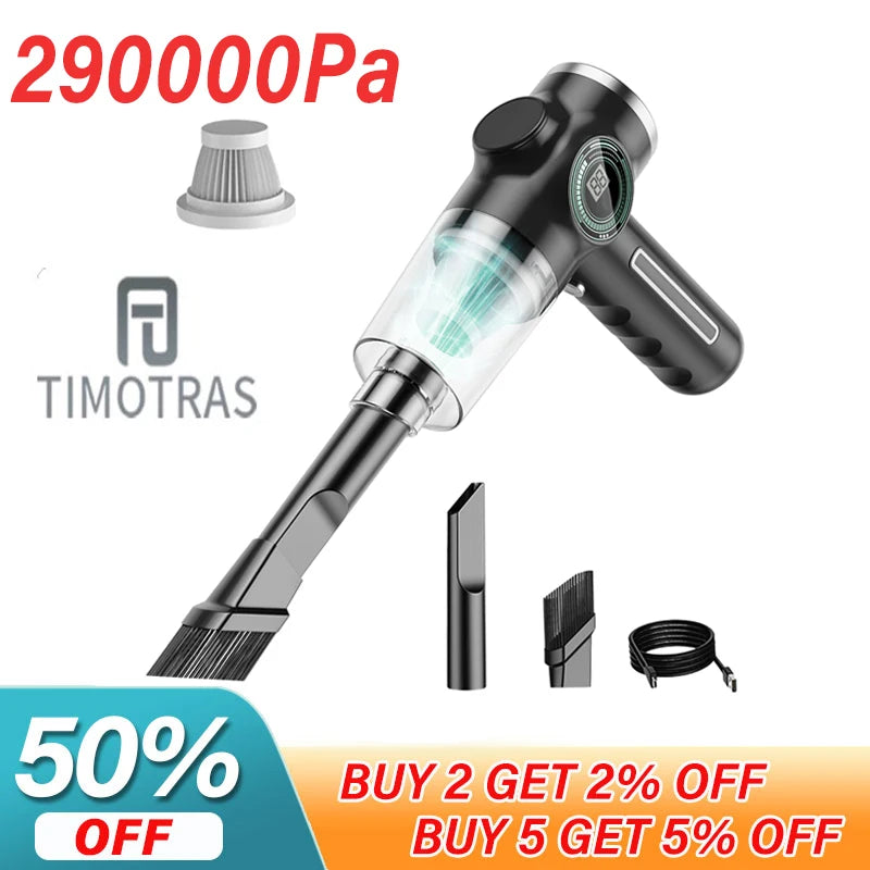 Car Cordless Vacuum Cleaner Portable Large Suction Household Cleaning Equipment Handheld Dust Collector Small Mini Dust Blower
