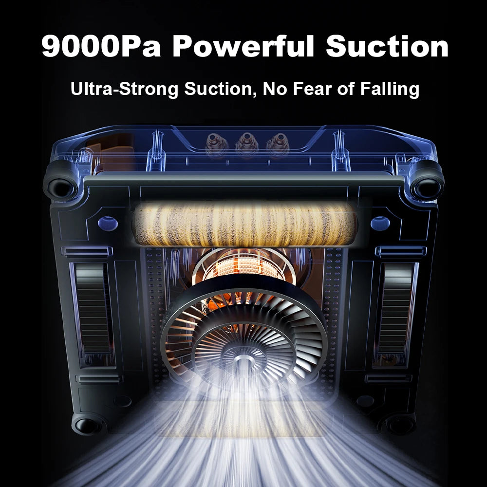 Window cleaning robot Liectroux S9,with 2 roller brushes,6-way water pump spray,9KPa,frameless works,app control