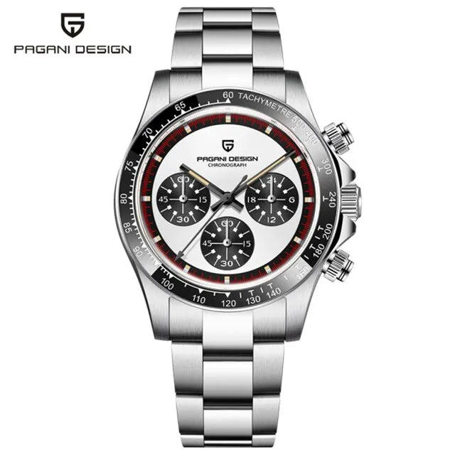 New PAGANI DESIGN 1676 New Men's Watches Quartz Wrist Watch Men Retro Sports Chronograph Japan VK63 Sapphire Glass Clock