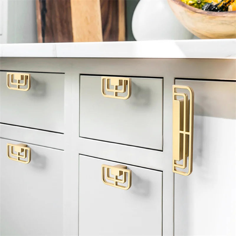 Kitchen Cabinet Storage Handles Solid Dressers Drawer Knobs Brass Cabinet Wardrobe Door Pulls Kitchen Furniture Handles Hardware