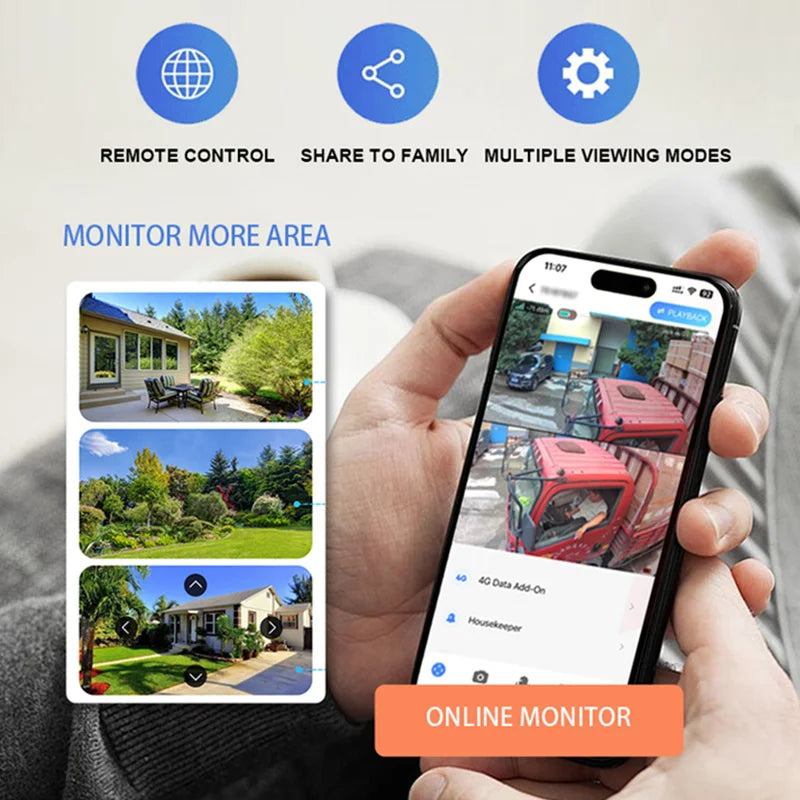 Rscamtom 6MP Security Camera Solar Dual Lens 360 Degree Rotating Motion Detection Two Way Voice Solar Street Light Camera