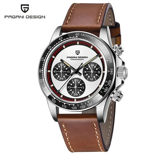 New PAGANI DESIGN 1676 New Men's Watches Quartz Wrist Watch Men Retro Sports Chronograph Japan VK63 Sapphire Glass Clock