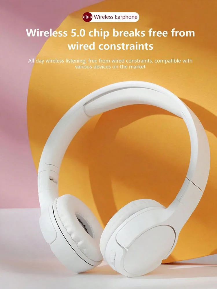 Wireless headset, Jerry 5.3, long battery life, computer/ipad/mobile phone universal, listening/gaming wireless headset