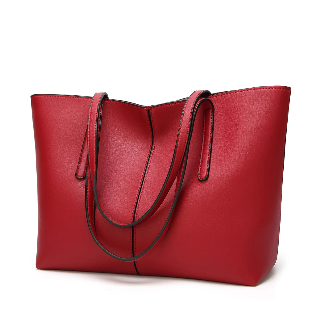 Designer New Fashion Trendy Women Luxury Big Handbag Wholesale Pu Leather Large Capacity Ladies Black Tote Hand Bag