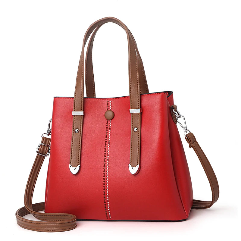 New Senior Leather Good Quality  Women Handbags Large Capacity Casual Girls Shoulder Bag Ladies Cross Body Bag Commutingr Custom