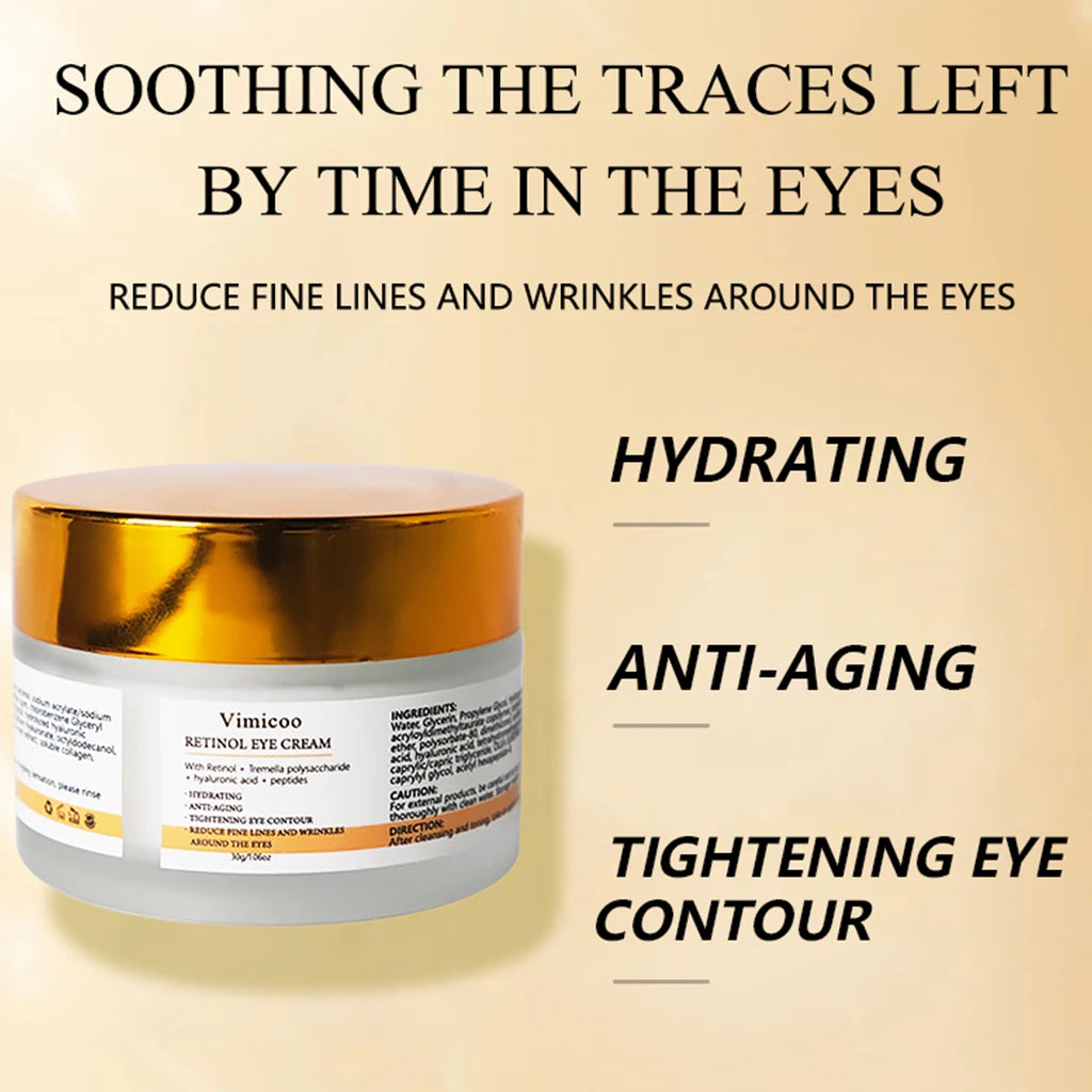 Wholesale Eye Cream Anti Wrinkle Retinol Vitamin a Collagen Repairing Hydrating Firming Lifting Anti Aging Skin Care Eye Cream