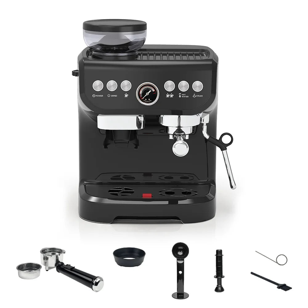 Semi-Automatic Coffee Maker Pod Cafetera Turkish 3 in One Espresso Coffee Maker with Milk Frother