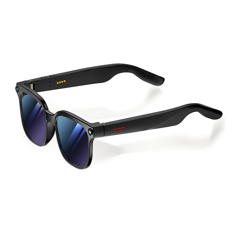 Smart Photography Sunglasses-IPX-6 Waterproof for Voice Call 1080p Video Touch Control Wireless Charging for Tr90 Glasses