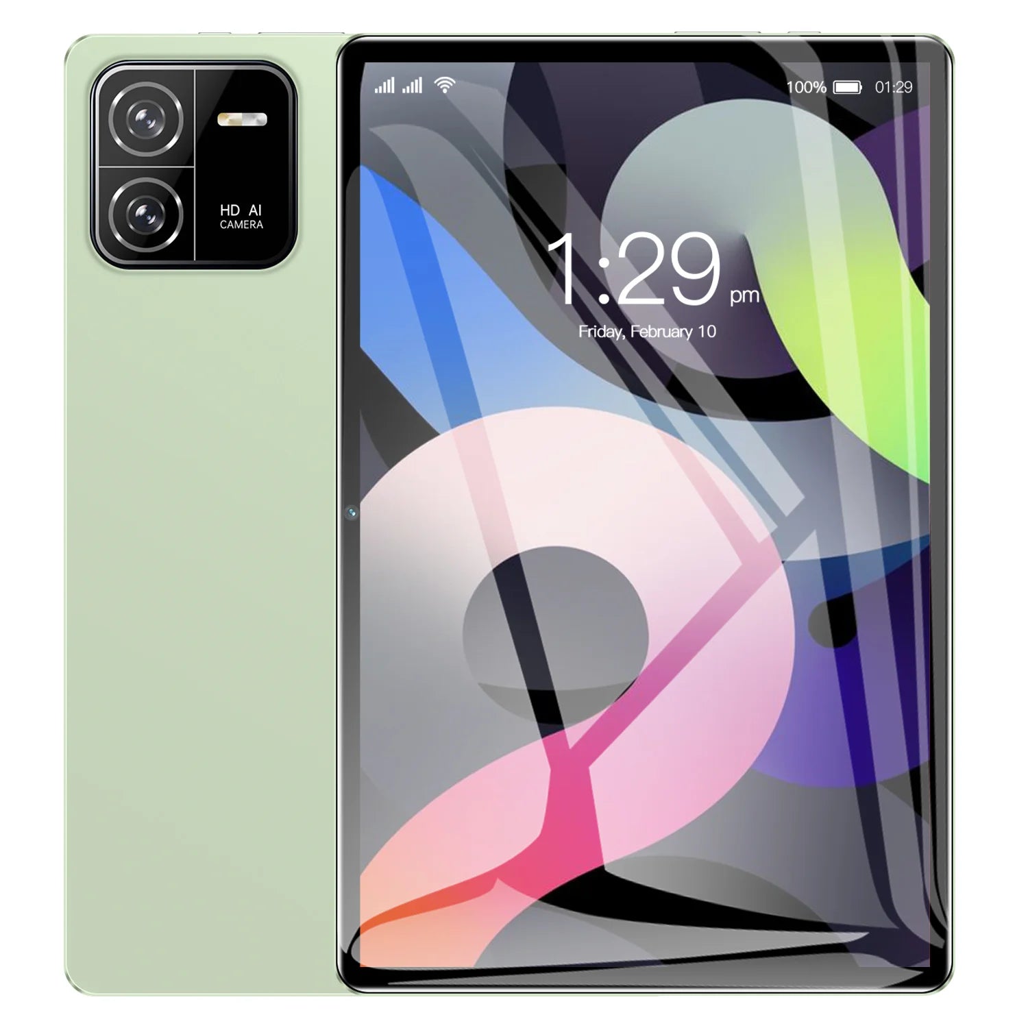 10.1" Ultra-Thin Android Tablet - Dual AI Cameras 8GB+256GB Memory, FHD IPS Touchscreen, 5G WiFi 6 Support, GPS Face ID