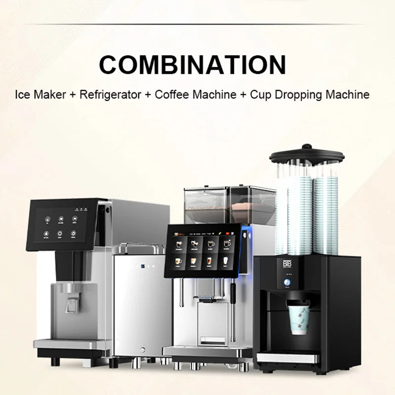 Self Adjust Taste Smart One-button Grinder Bean to Cup Maquina Para Cafe Express Y Capuchino Automatic Coffee Machine Commercial