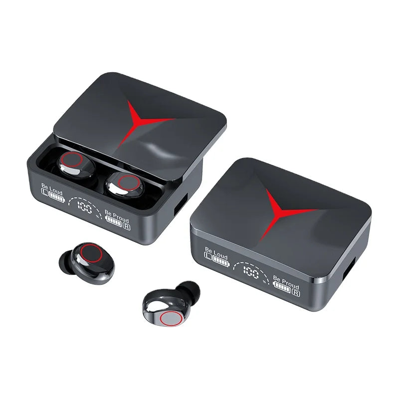 M90 Pro TWS M90pro Gaming Earphones Headphones Wireless Earbuds BT 5.2 Quick Pairing LED Display Noise Cancelling Sports Headset