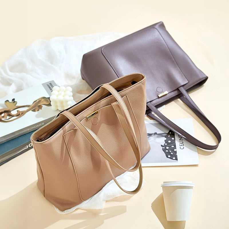 Wholesale Fashion Large Women'S Tote Bags Personalized Custom Logo Genuine Leather Shoulder Luxury Bag for Women Handbags 2026