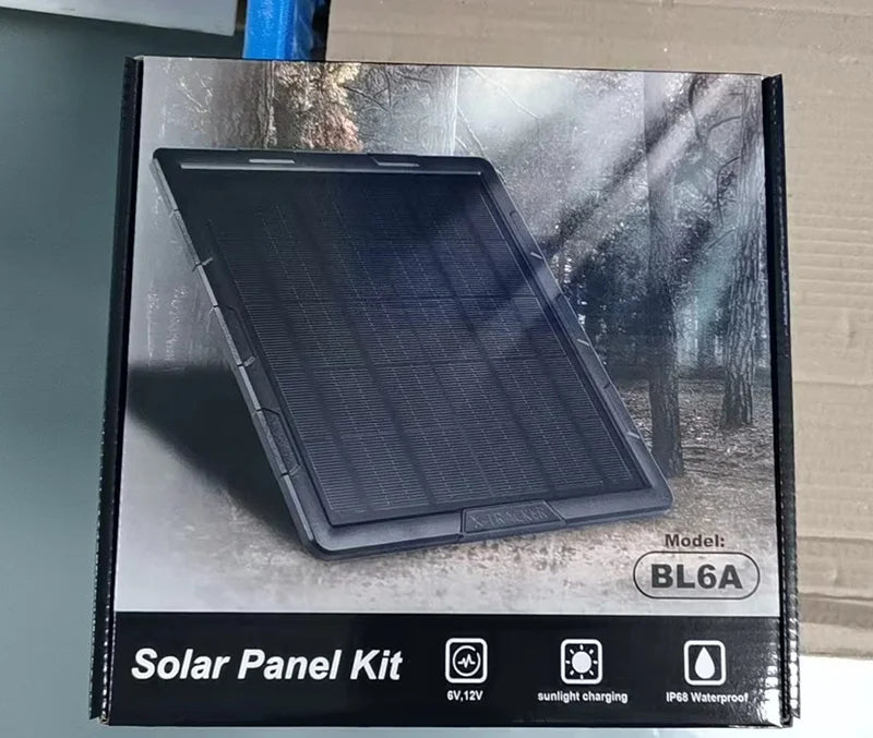 IP66 5W Hunting Trail Camera Solar Panel 7500mah Power Bank With Battery Charger 12V 6V Output for Outdoor Security Cameras
