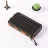 8000mAh 10000 Portable Solar Power Bank Charging Poverbank Three Defenses External Battery Charger Strong LED Light Double USB