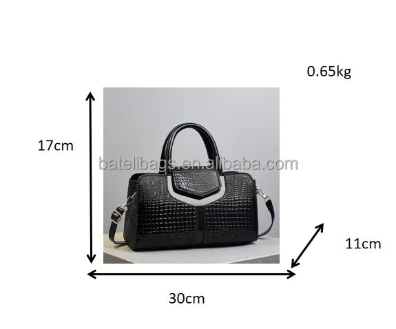New Versatile Large Purses Fashionable Leather Crocodile Retro Simple Elegant and Elegant Women Handbags