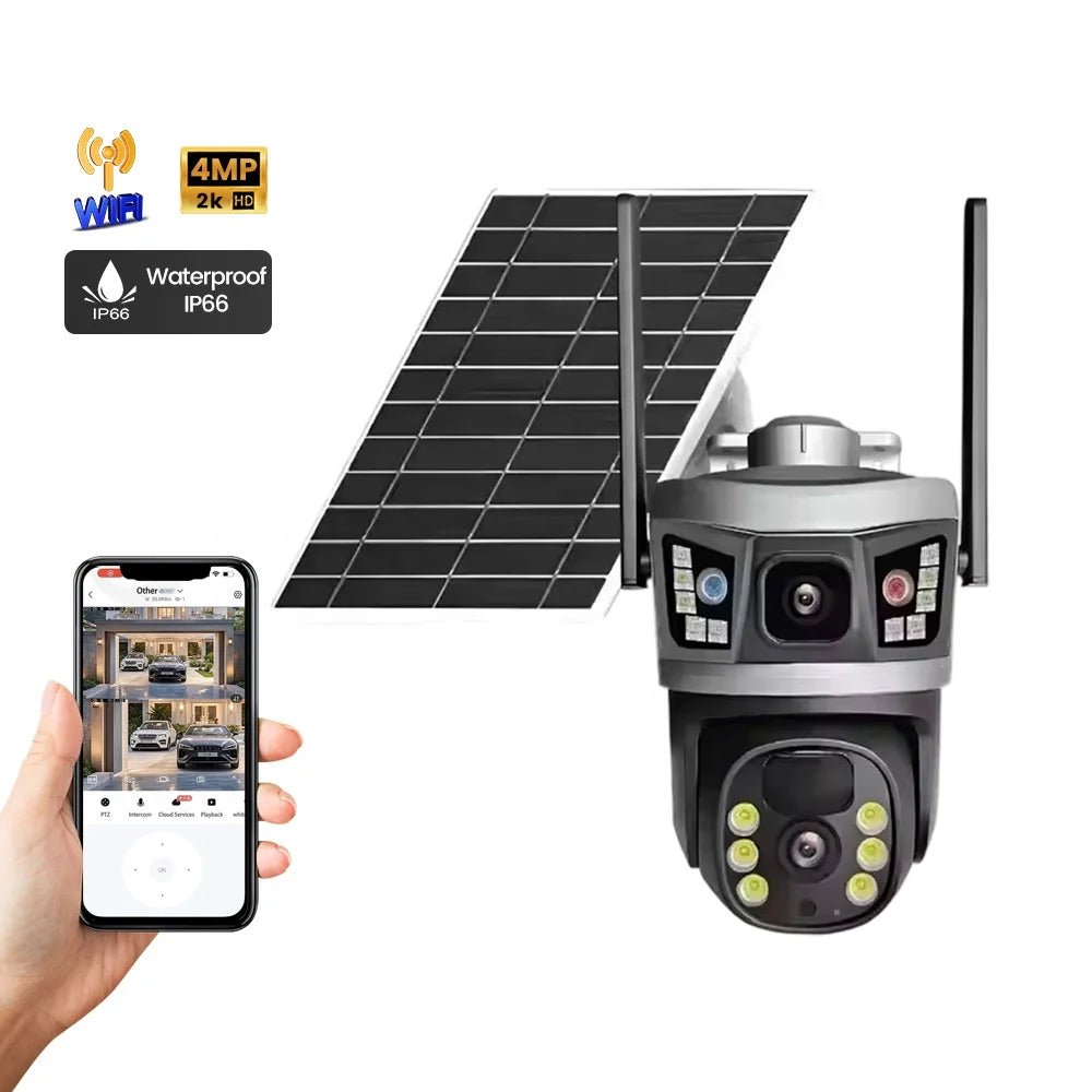 High Resolution Best Zoom Battery Mains Solar Waterproof Wide Angle Powered Outdoor Security Camera Camera Wifi Cctv