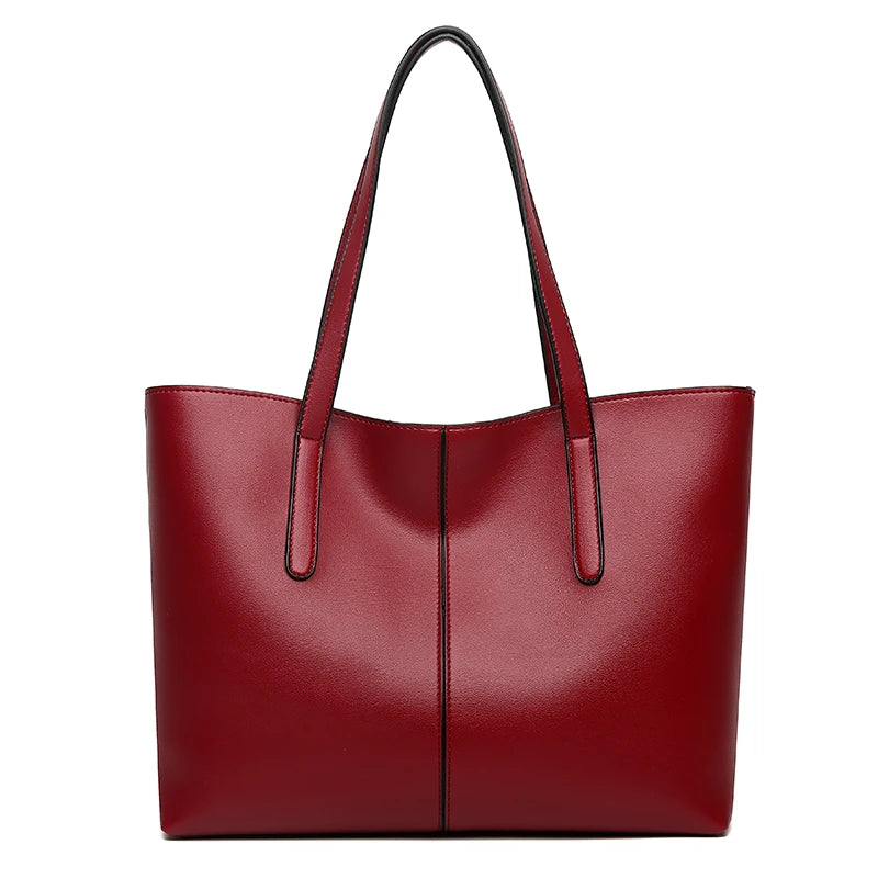 2023 New Tote Bag Simple Leisure Large Capacity Versatile Handbag Soft Leather Women'S Bags