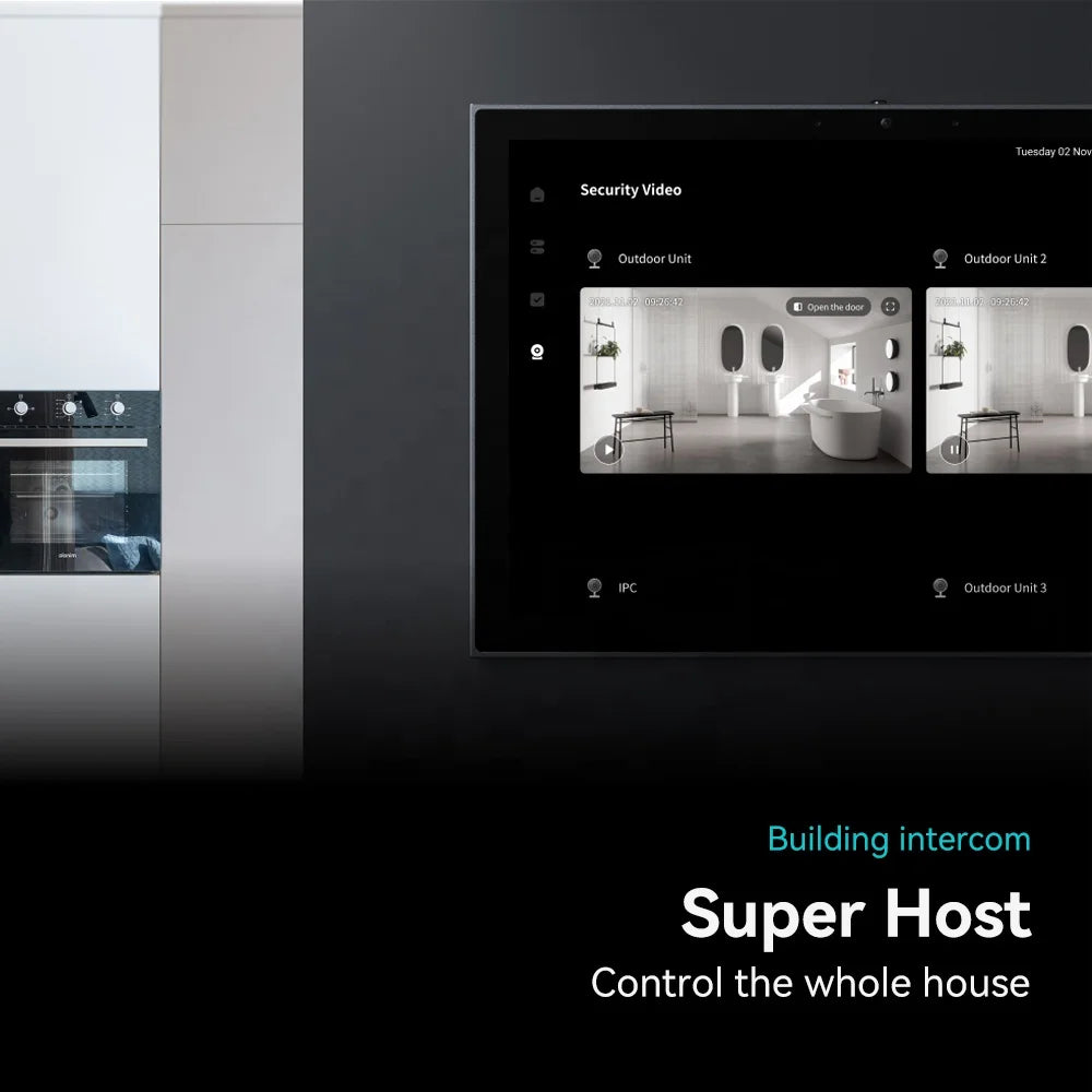10 Inch Tuya Smart Home Zigbee Gateway Scene Control Panel Wall Switch Support Eight Country Languages Including French